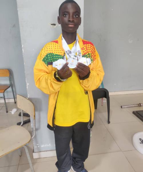 Luanda -Ghana’s Weightlifting Wonder,  Naa Aku Ansaba Tackey, wins 3 silver medals